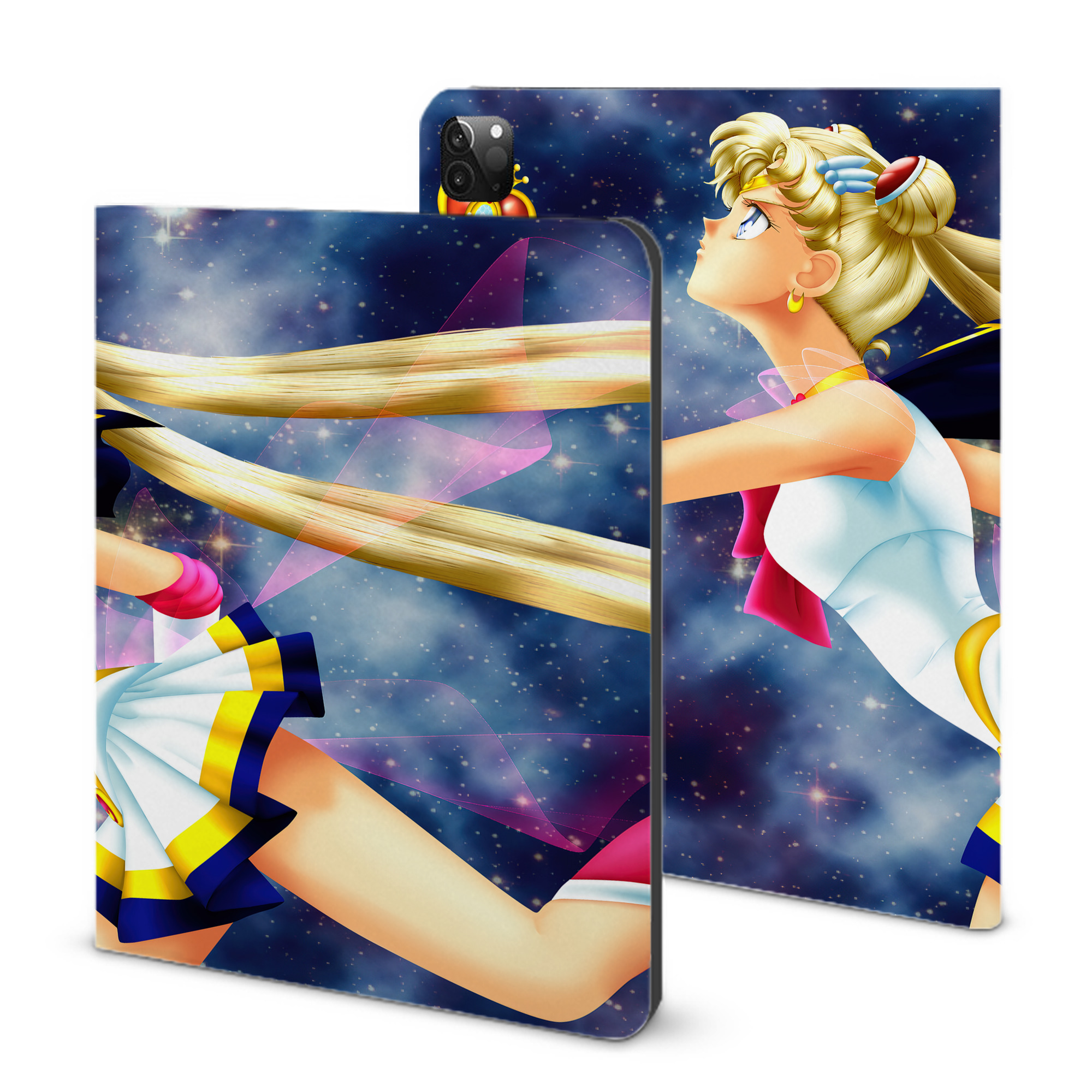 （画像用） 美少女戦士セーラームーン Sailor Moon IPadケース ペンホルダー付き ブックスタイルデザイン